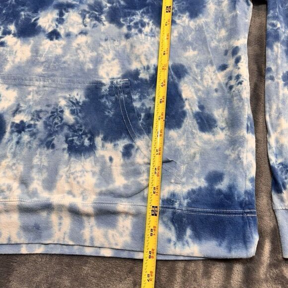 Simply Southern Sz XL BE THE LIGHT Blue Tie Dye Hoodie T Shirt Lighthouse Cotton - Picture 11 of 14